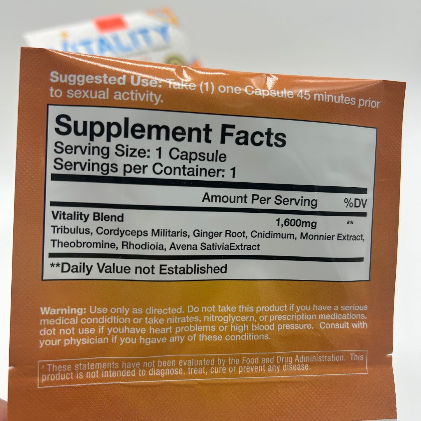 Vitality Fast Acting Male Enhancement Capsule