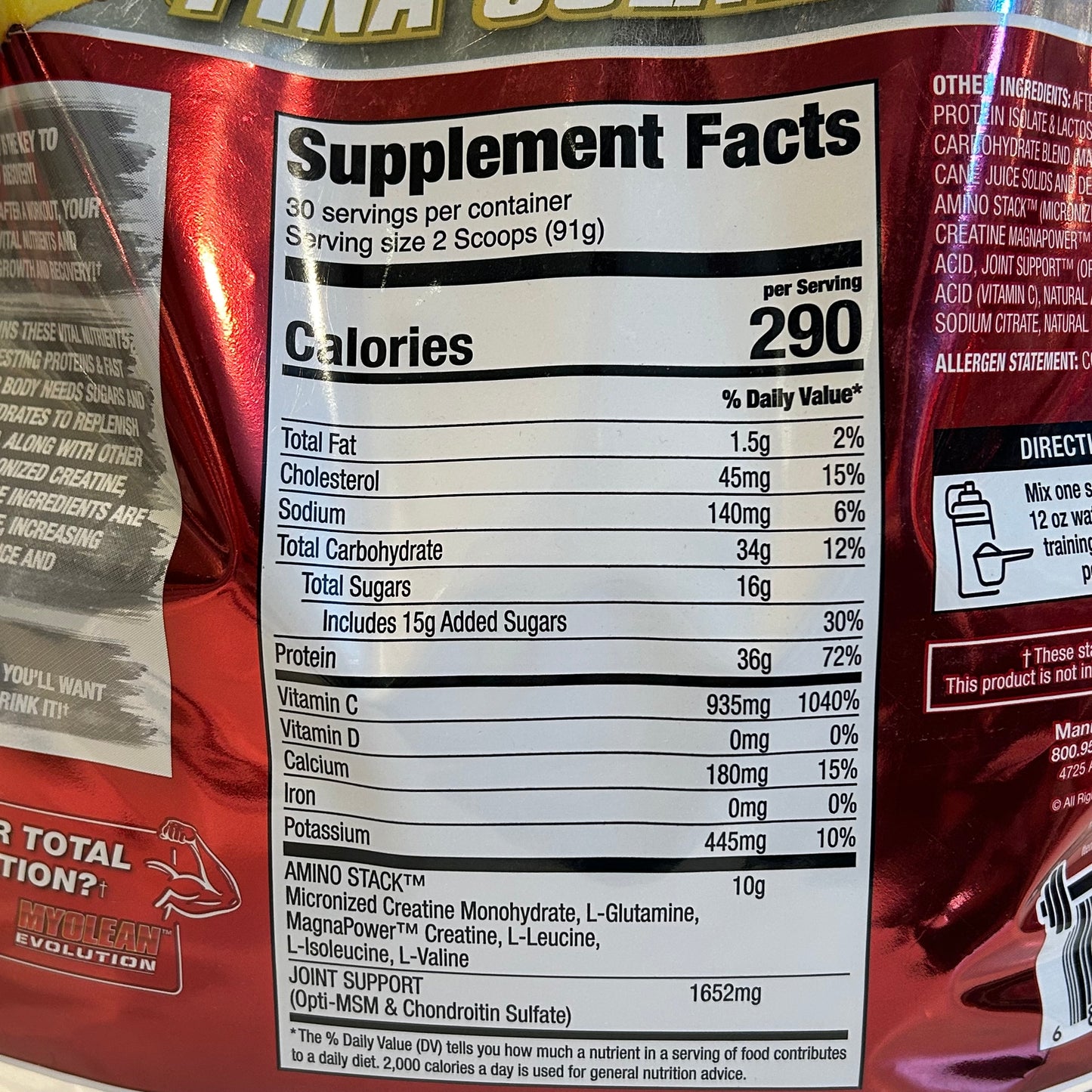 Myogenix “AFTERSHOCK” Post Workout Catalyst Protein Powder