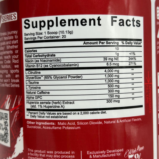 5% Nutrition PRE workout Italian Lemon Ice