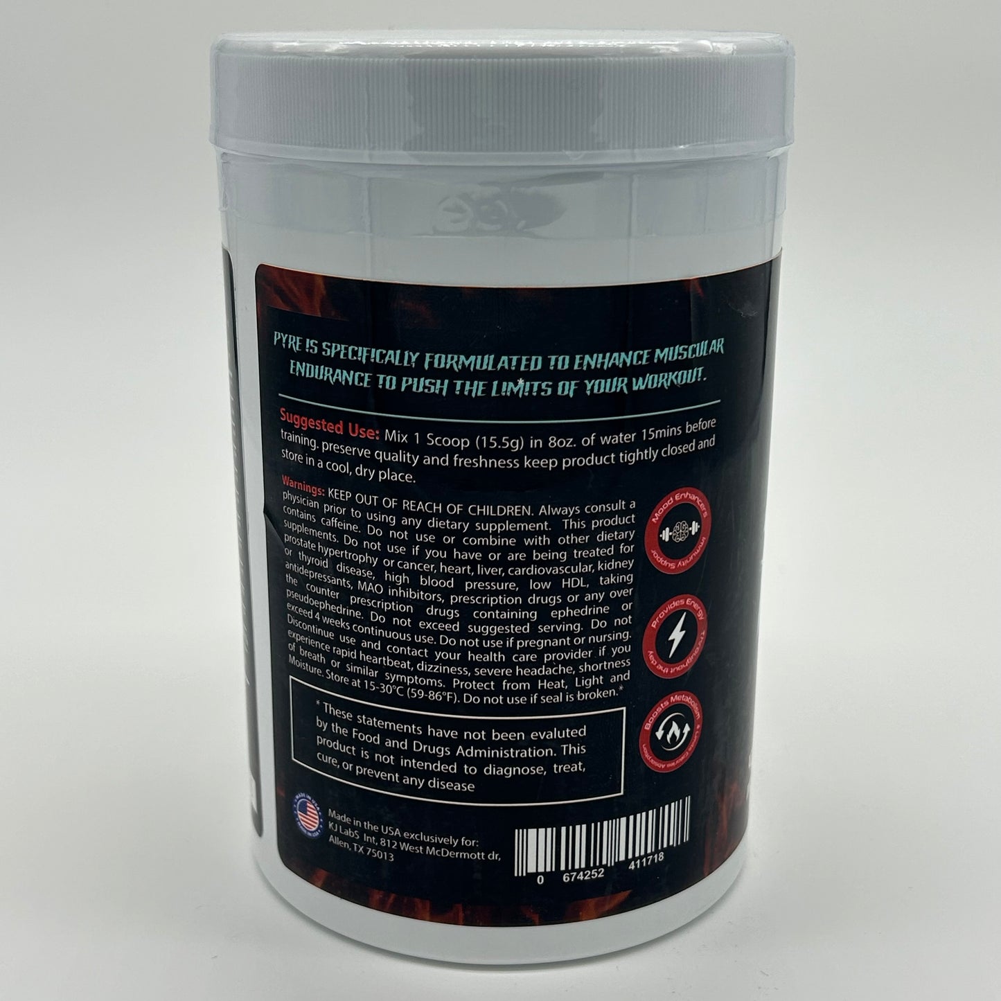KJ labs “Pyre” High Stim Pre-Workout