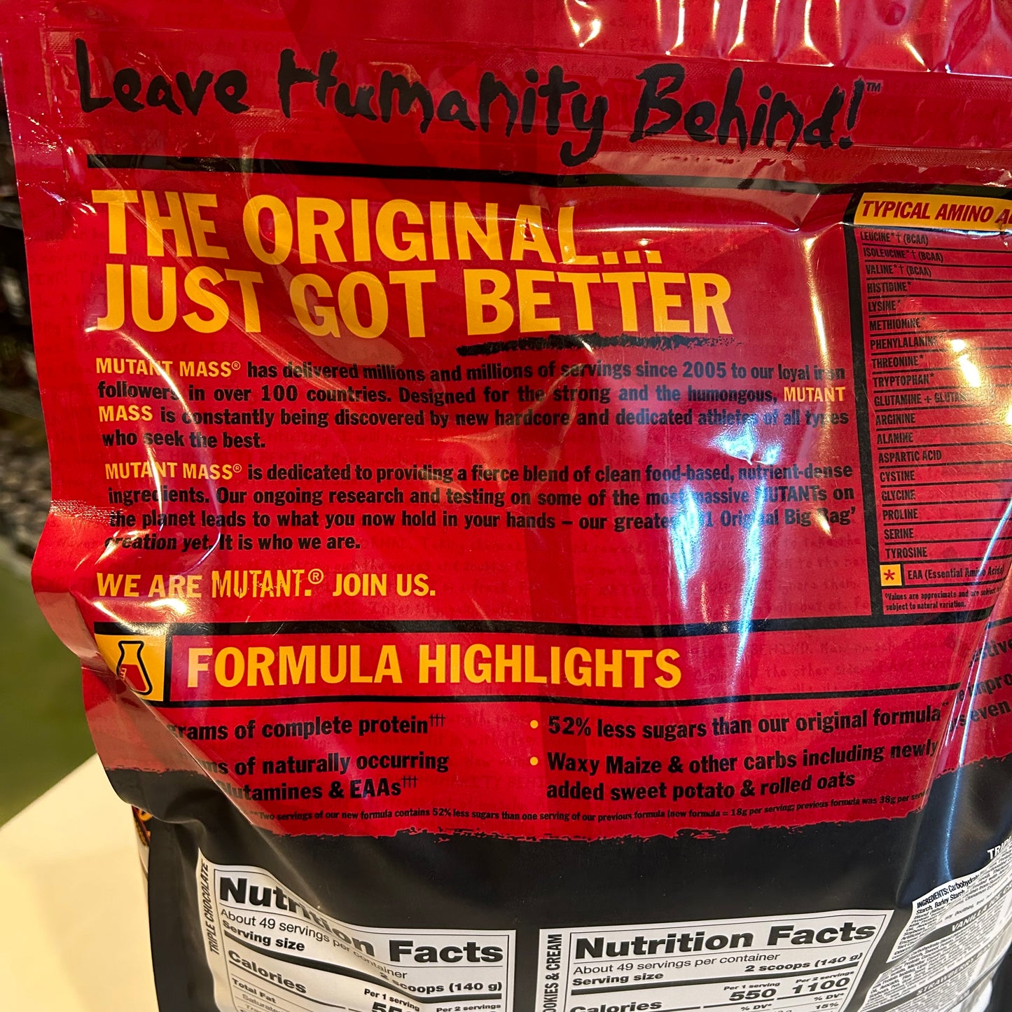 Mutant “Mass” High Protein Mass Gainer