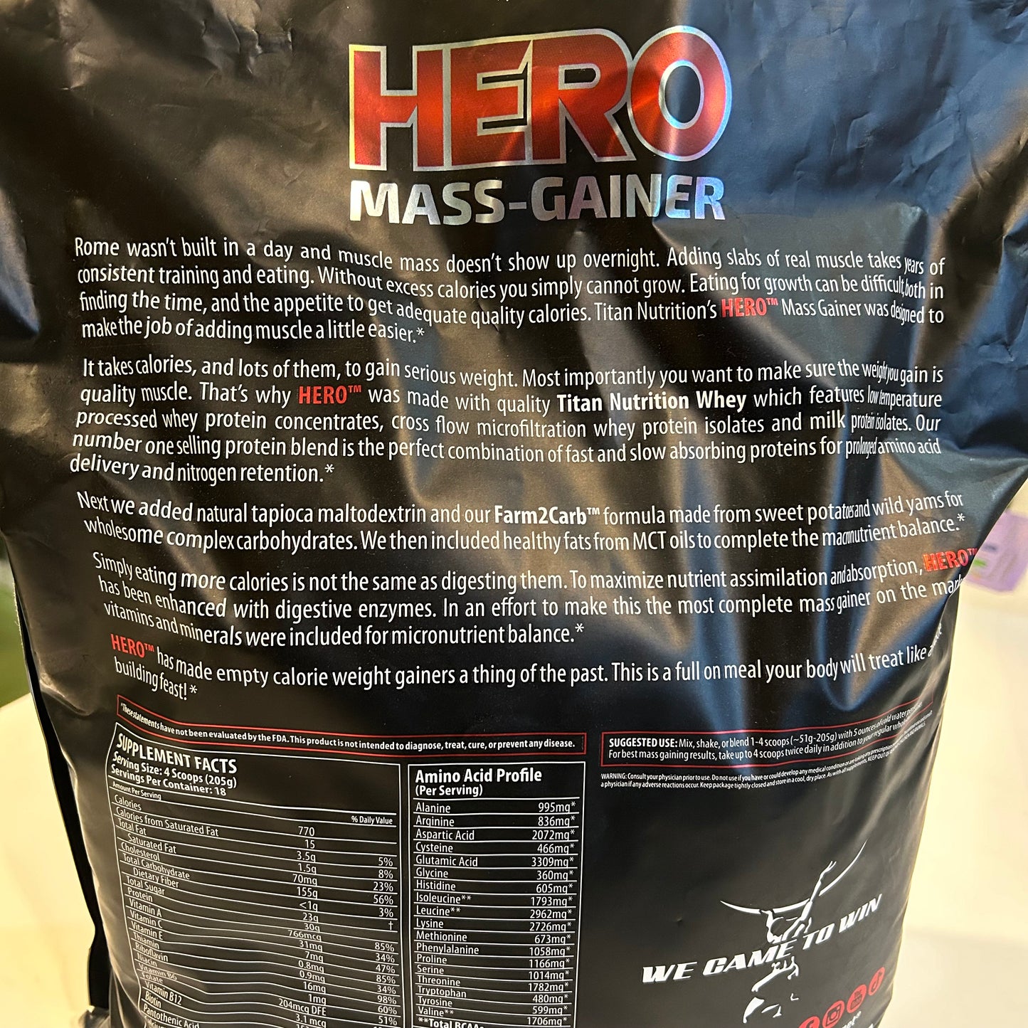 Titan Nutrition “HERO” Mass Gainer