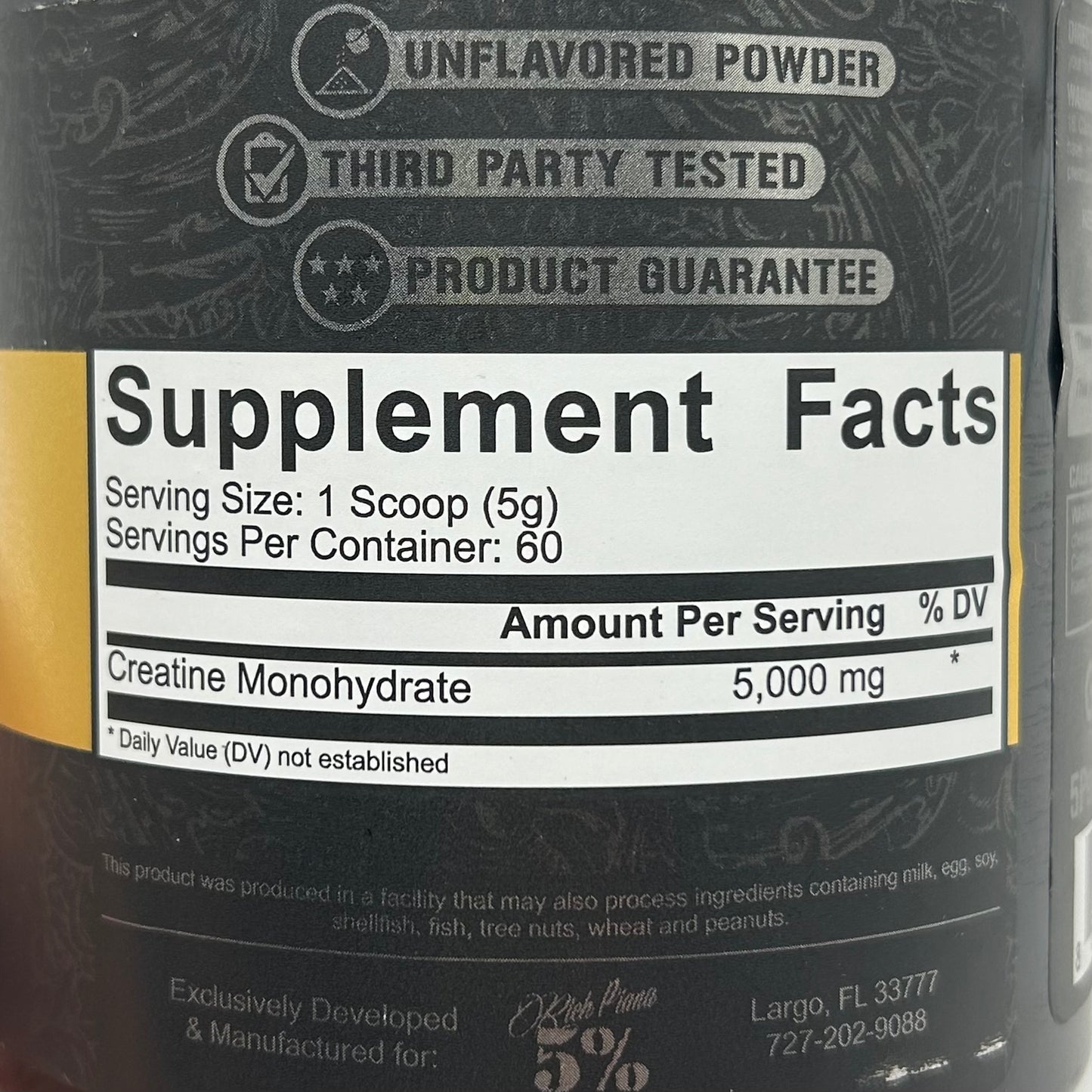 5% Core: Creatine Monohydrate Powder 300g