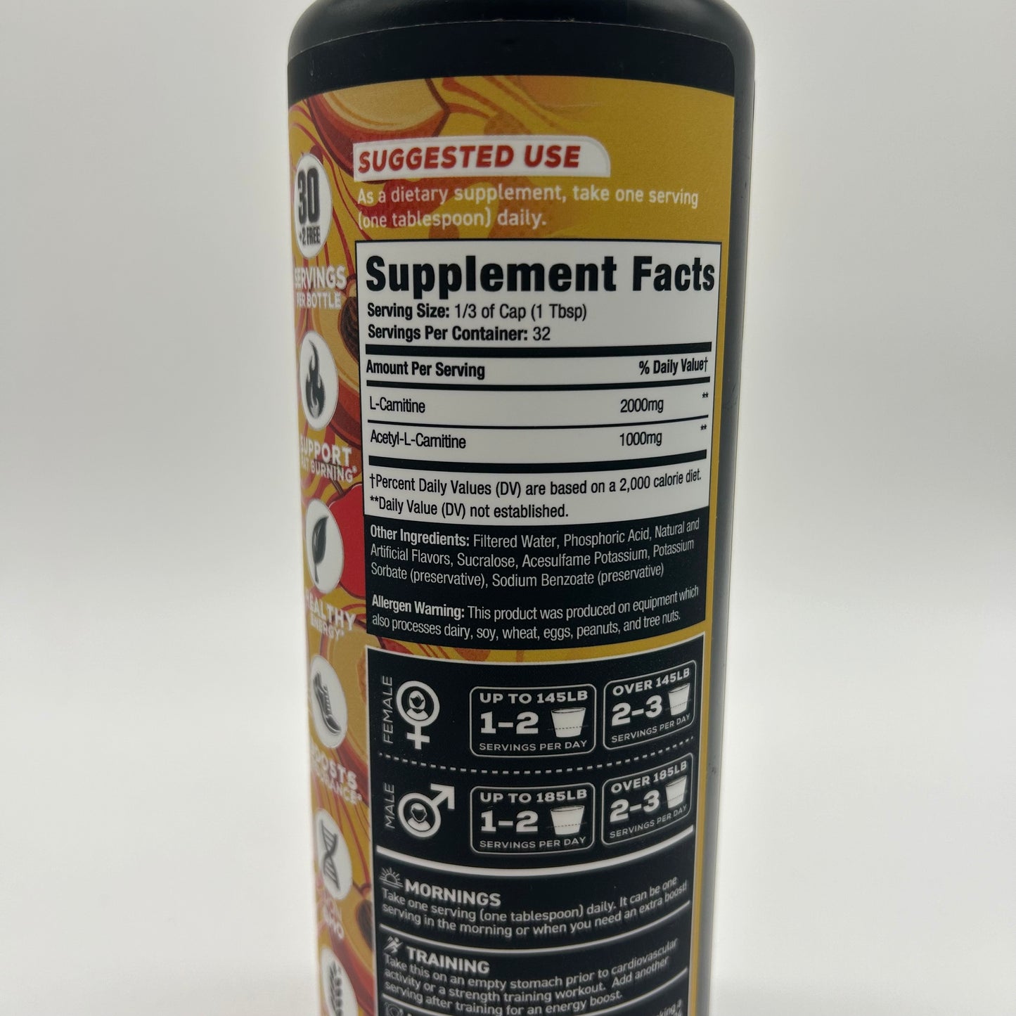 MuscleSport “L-Carnitine 3000” Stim Free Liquid Fat Burner