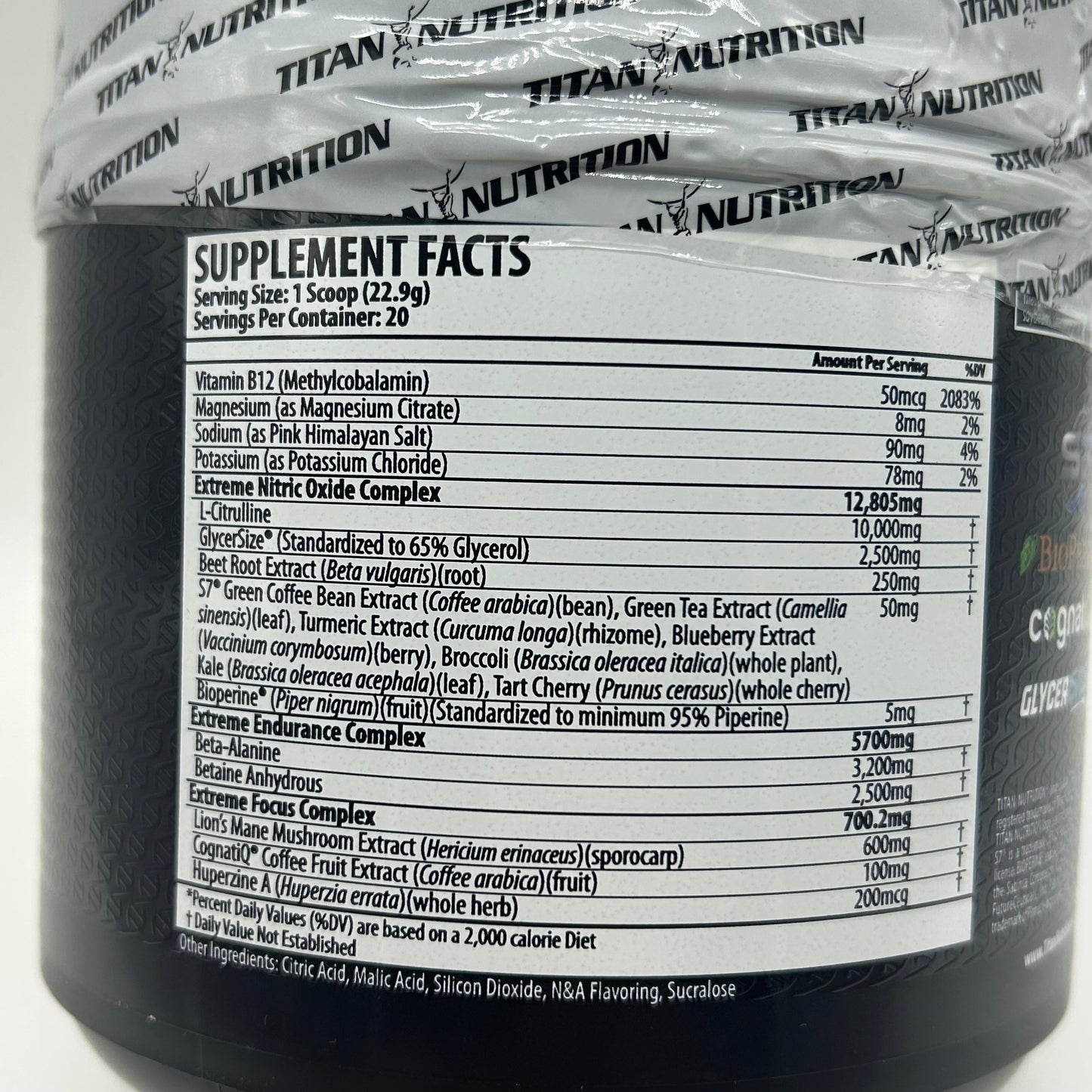 Titan Nutrition “Pump Unrivaled” Nootropic Pump Powder