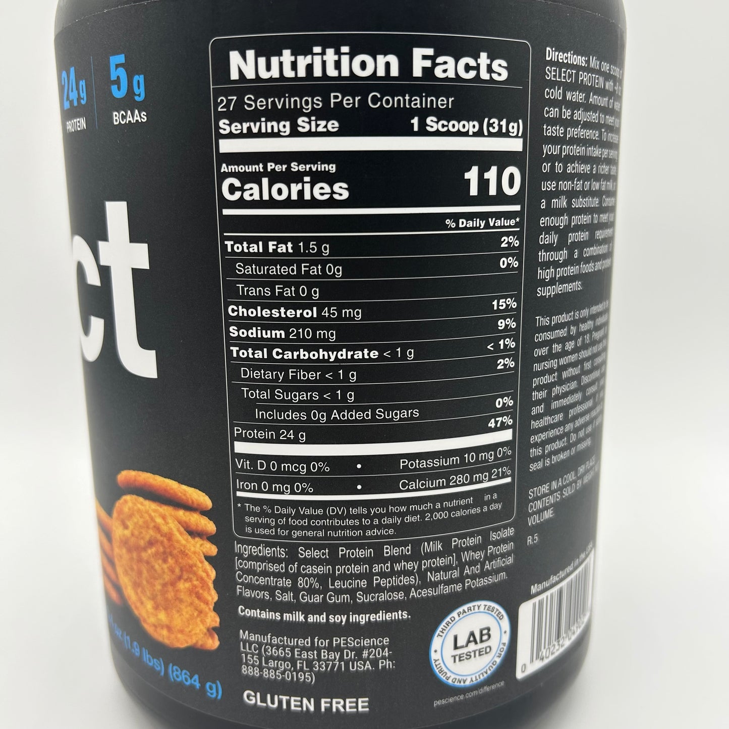 PES Science “Select Protein” Whey & Casein Blend - 2 lbs (Snickerdoodle)