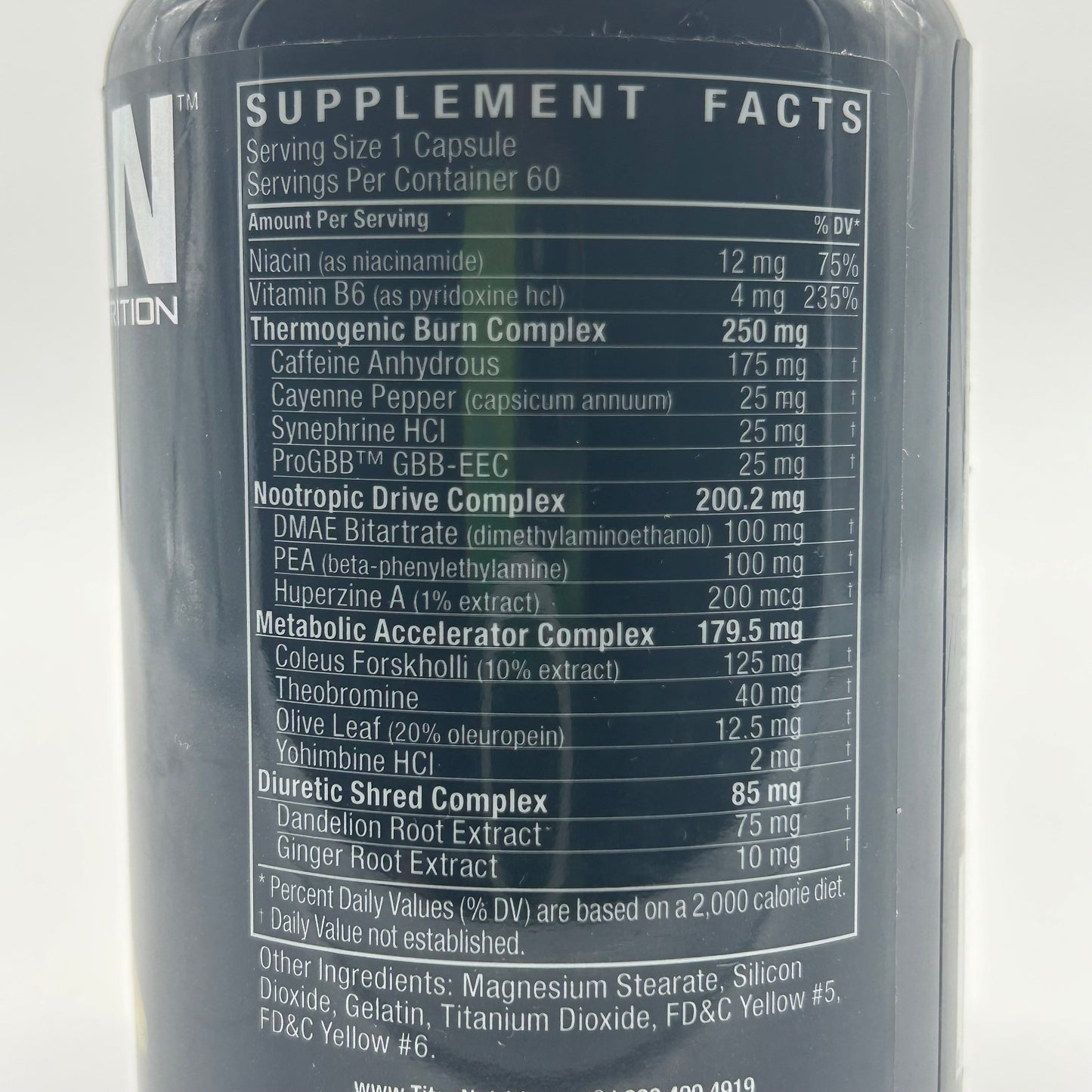 Titan Nutrition “LIPOSHRED” Fat Burner