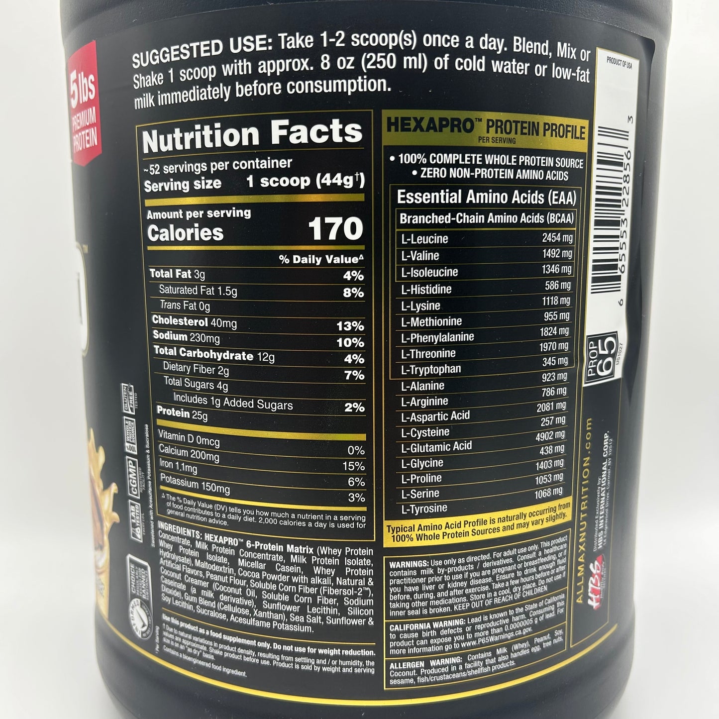 ALLMAX “Hexapro” High Protein Lean Meal - 5lbs