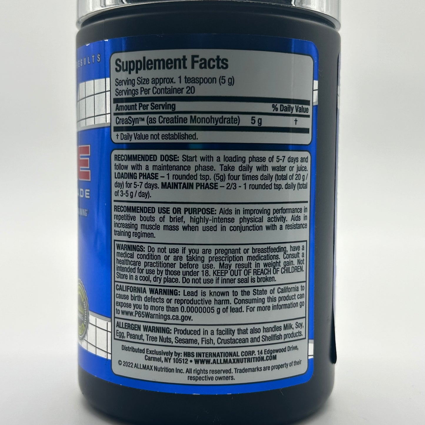 Allmax Essentials Pharmaceutical Grade Creatine Monohydrate