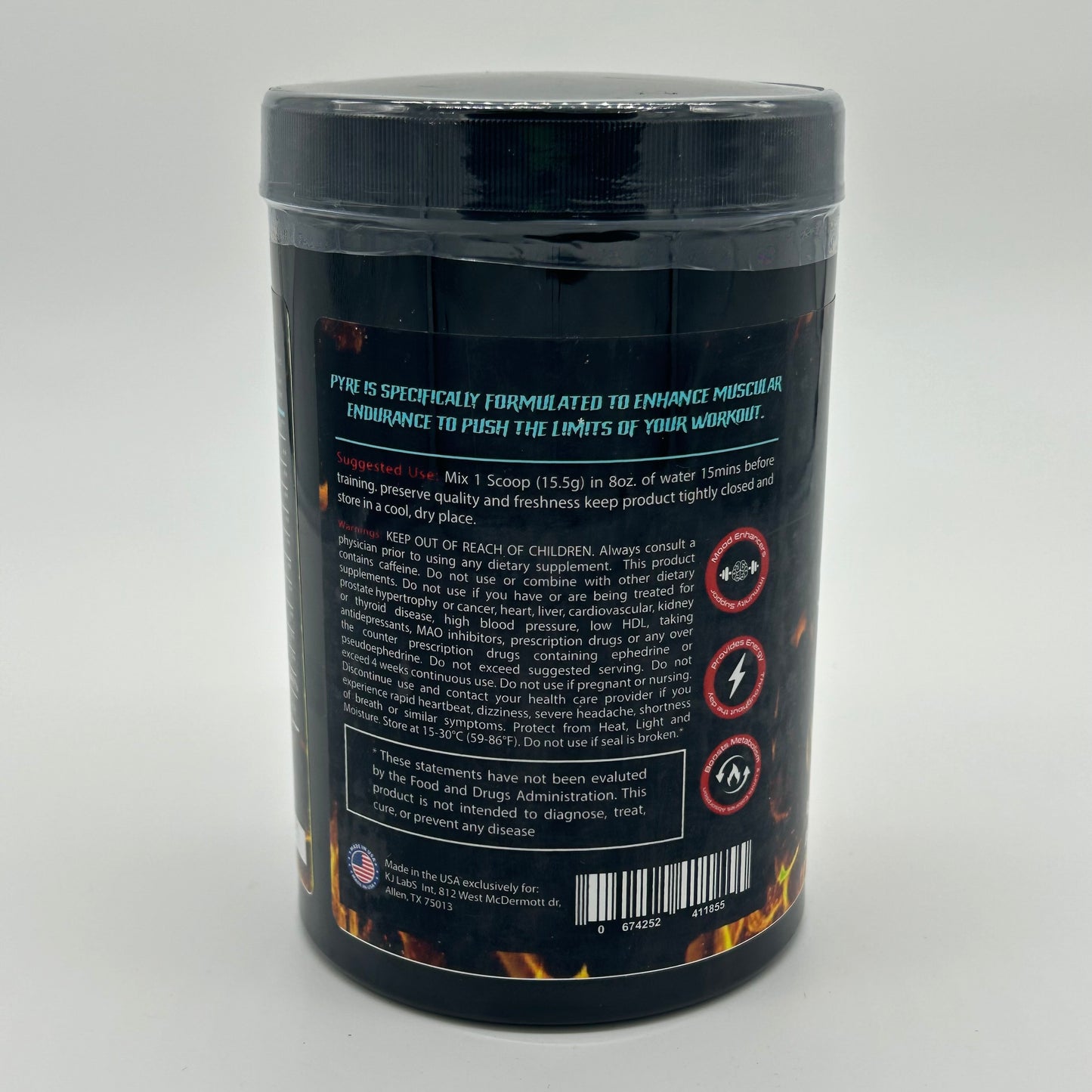 KJ labs “Pyre” High Stim Pre-Workout