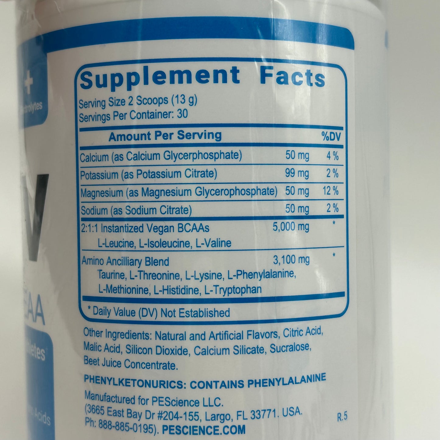 PES Science “Amino IV” BCAA + EAA Amino blend