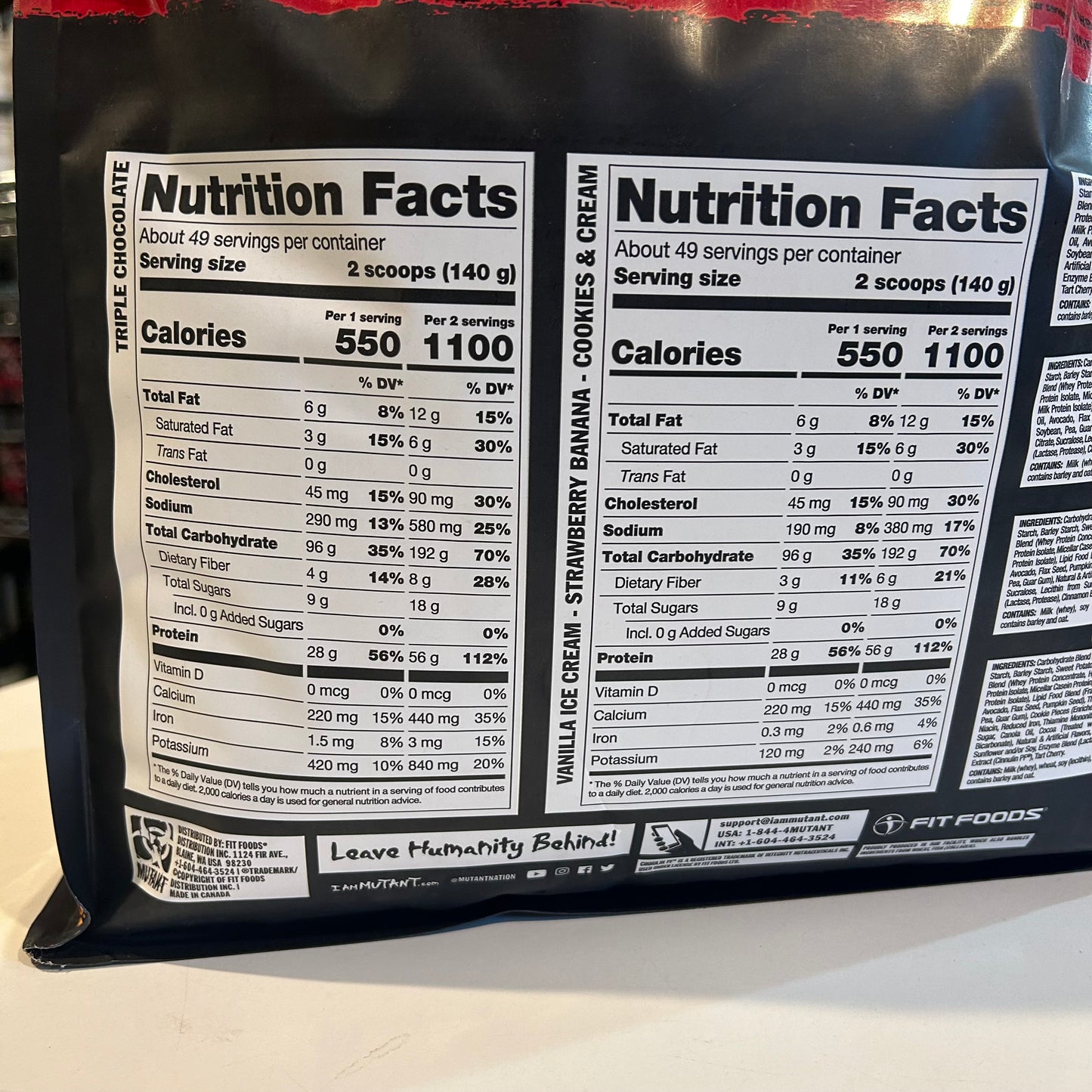 Mutant “Mass” High Protein Mass Gainer