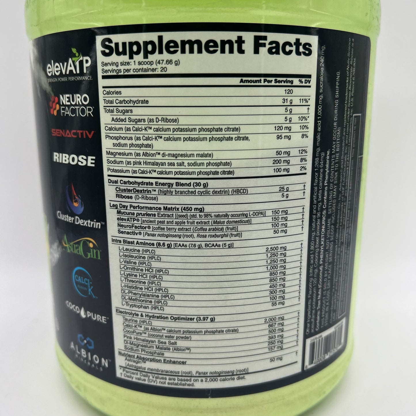 Nutrabio “LEG DAY” Intra-Workout Pump & Hydration Powder