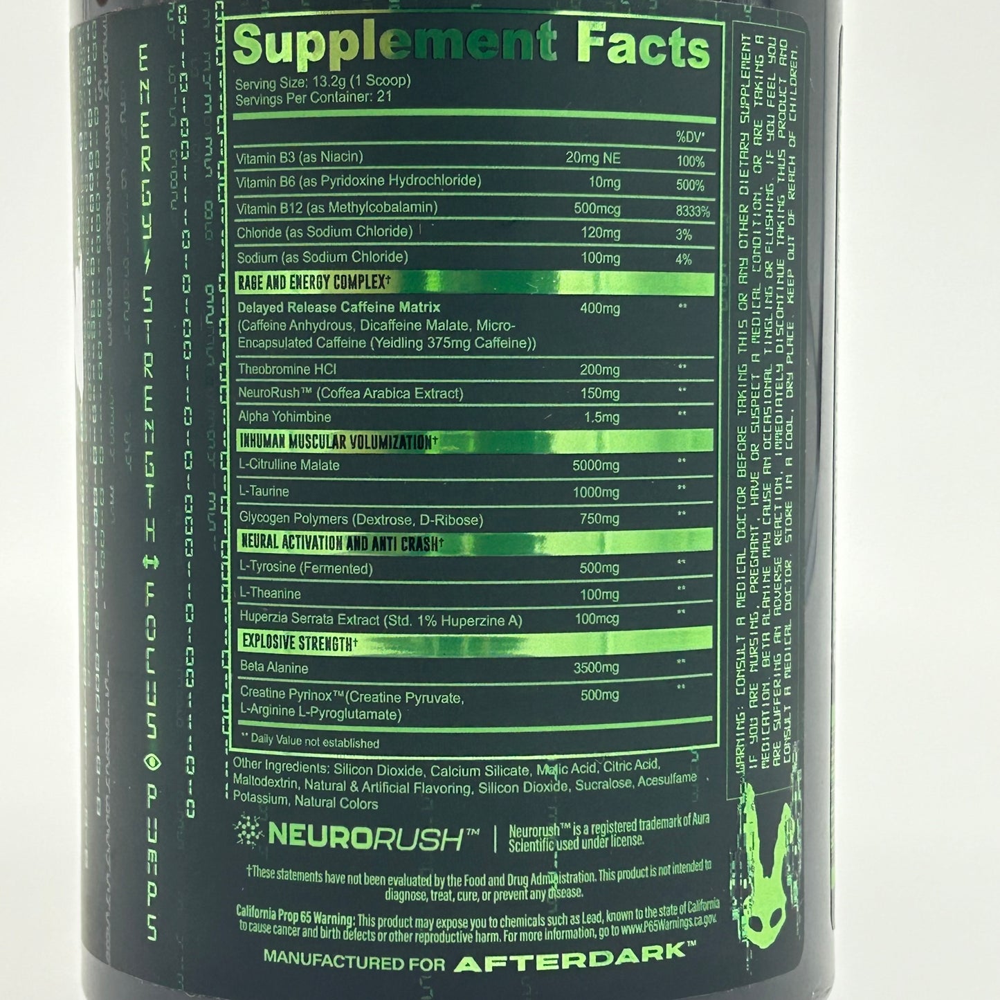Afterdark “Inhuman” Loaded Pre-Workout