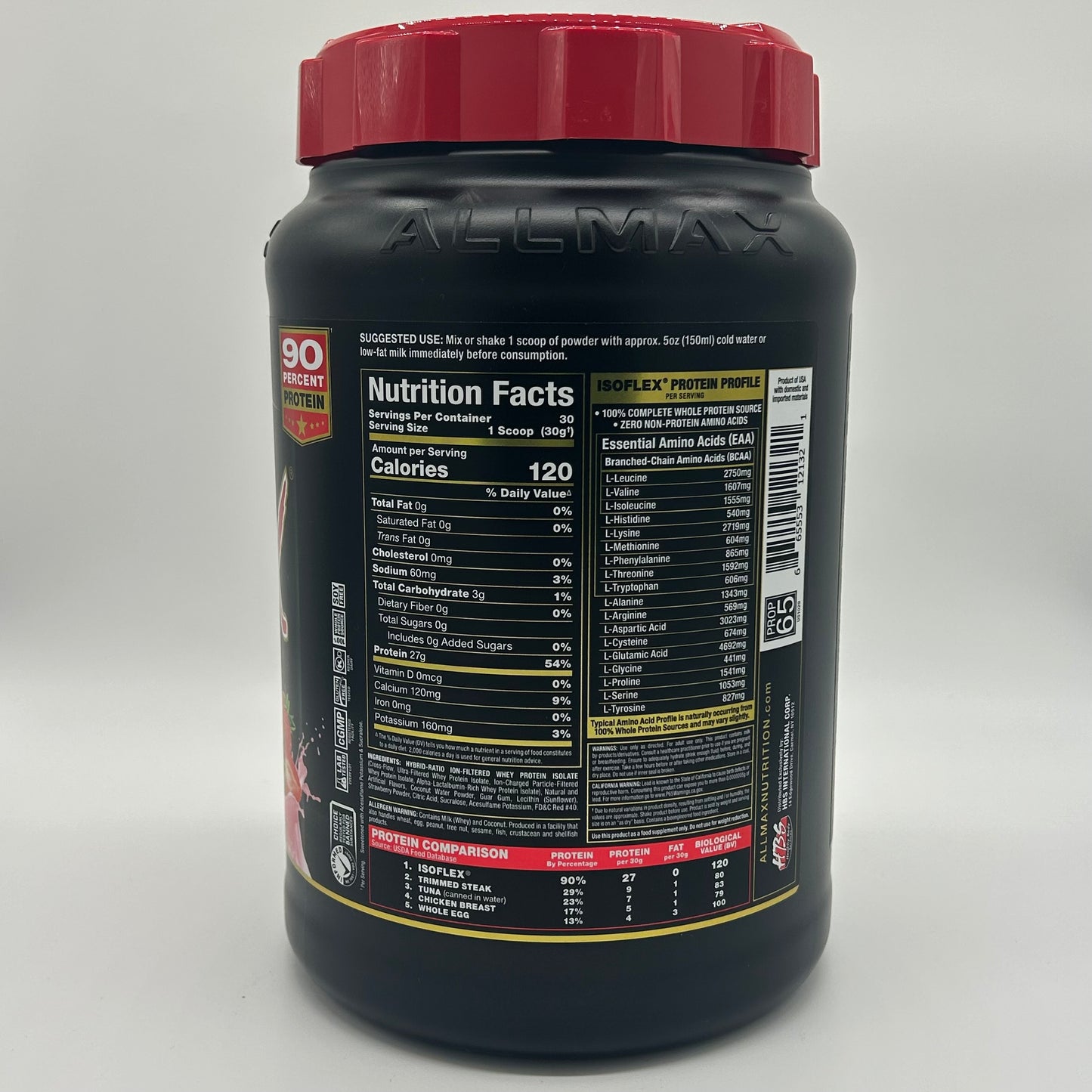 ALLMAX “Isoflex” Pure Whey Isolate Protein Power