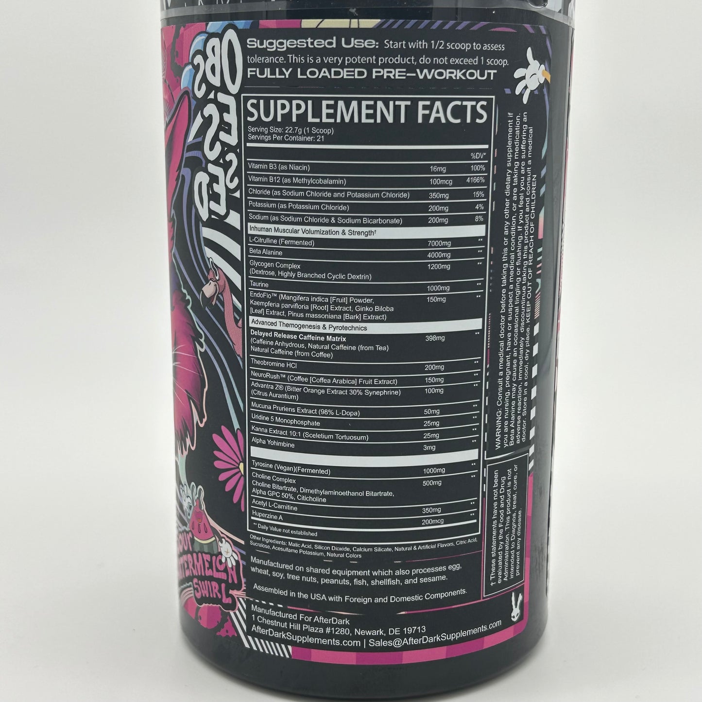 Afterdark “Obsessed” High Stim Fully Loaded Pre-Workout