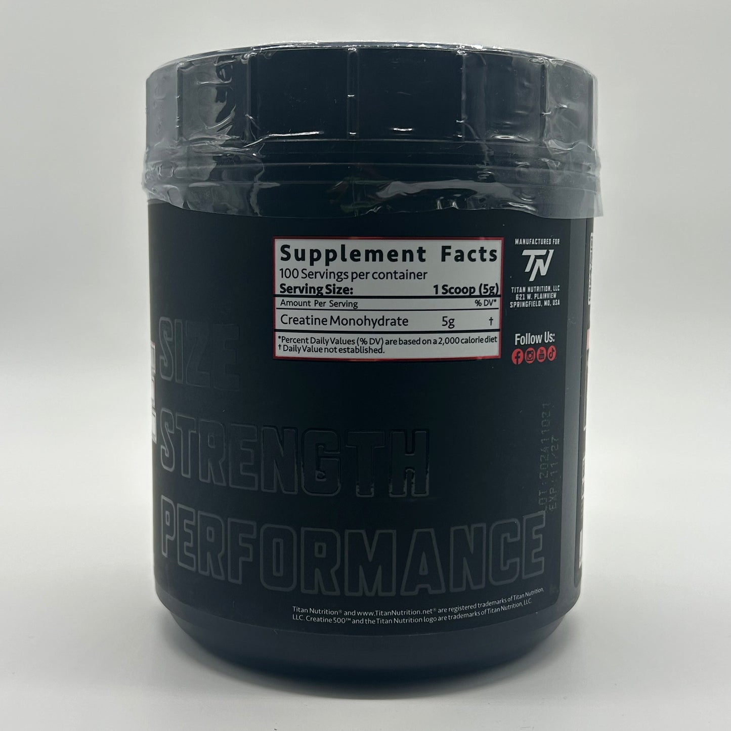 Titan Nutrition Micronized Creatine Monohydrate