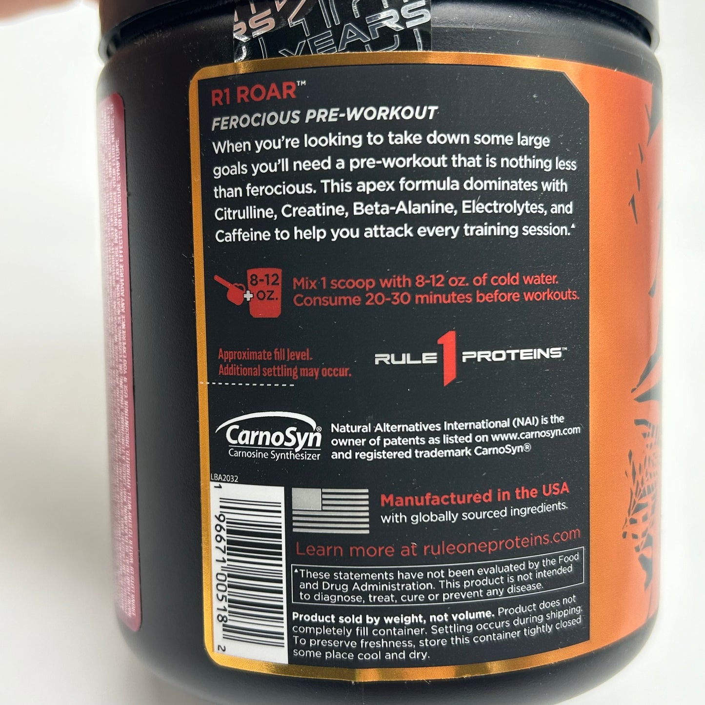 Rule One “ROAR” Preworkout