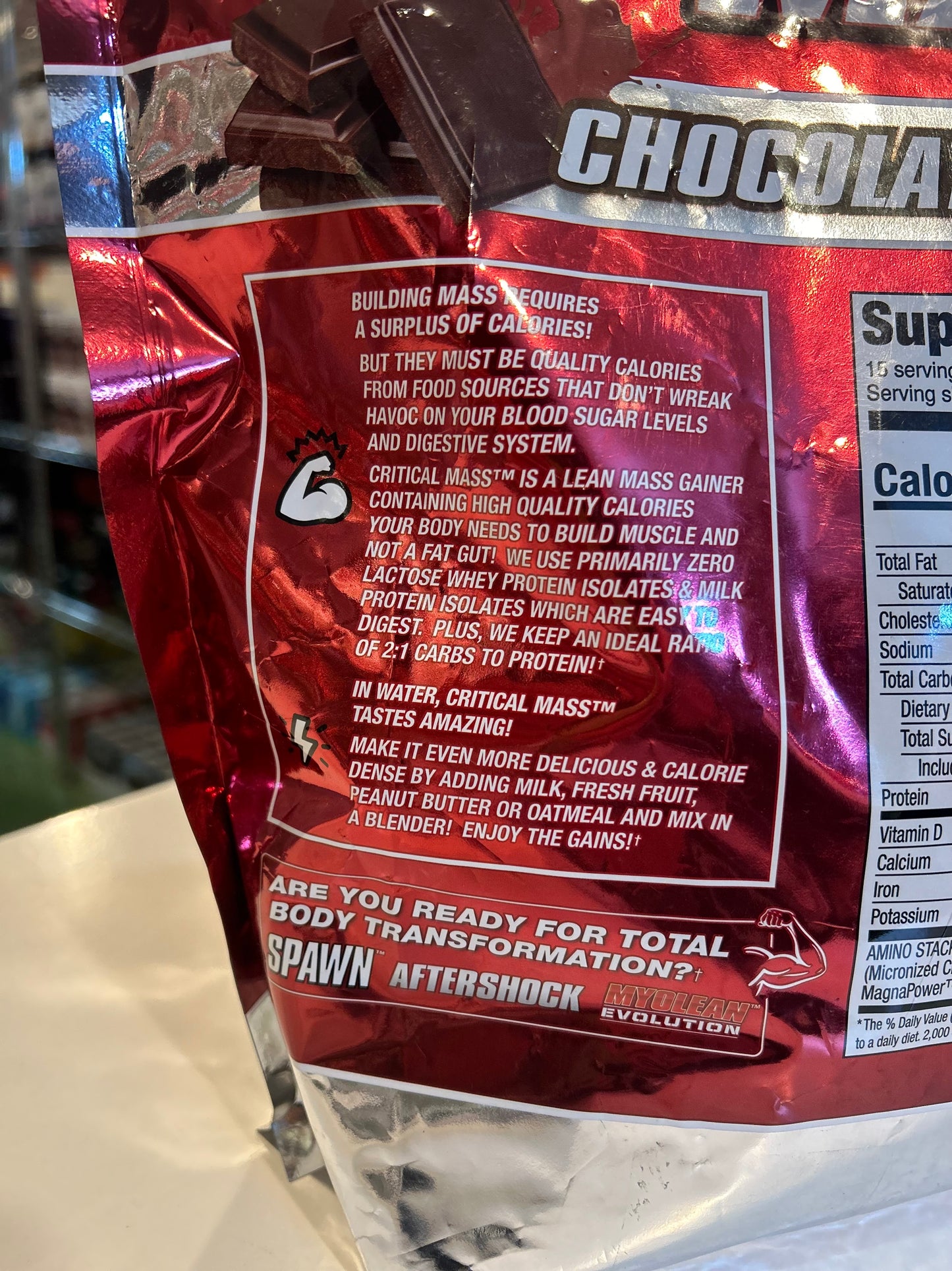 Myogenix “AFTERSHOCK” Critical Mass Mass Gainer