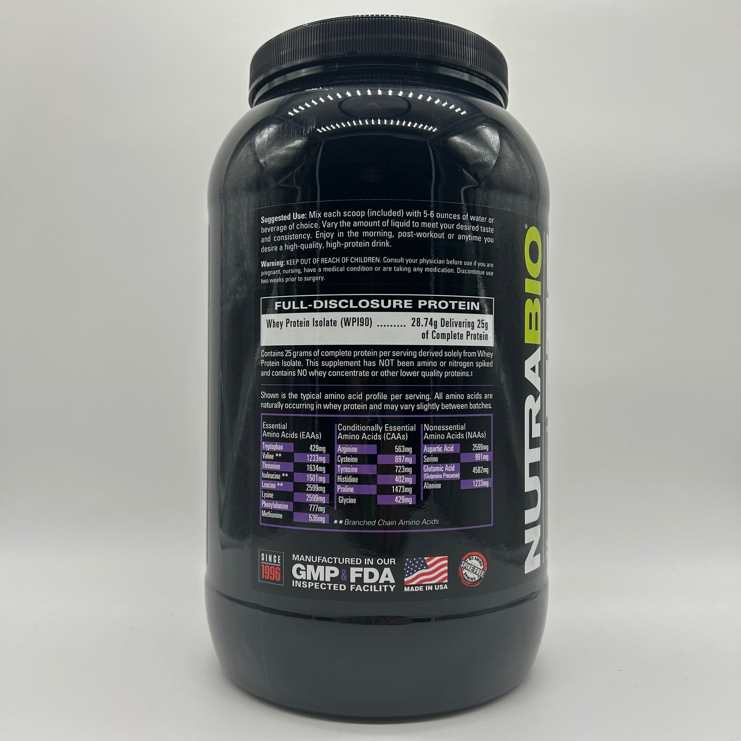 Nutrabio Whey Protein Isolate Blueberry Muffin