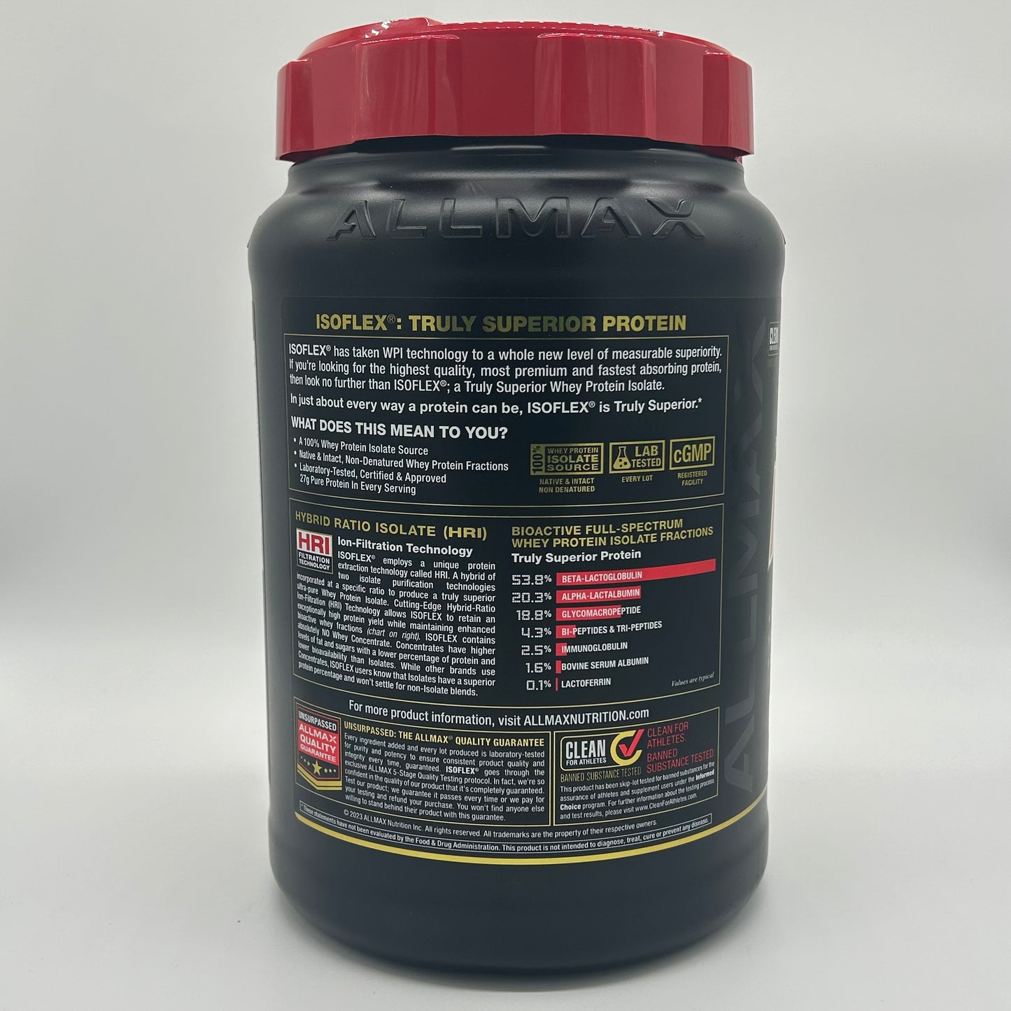 ALLMAX “Isoflex” Pure Whey Isolate Protein Power