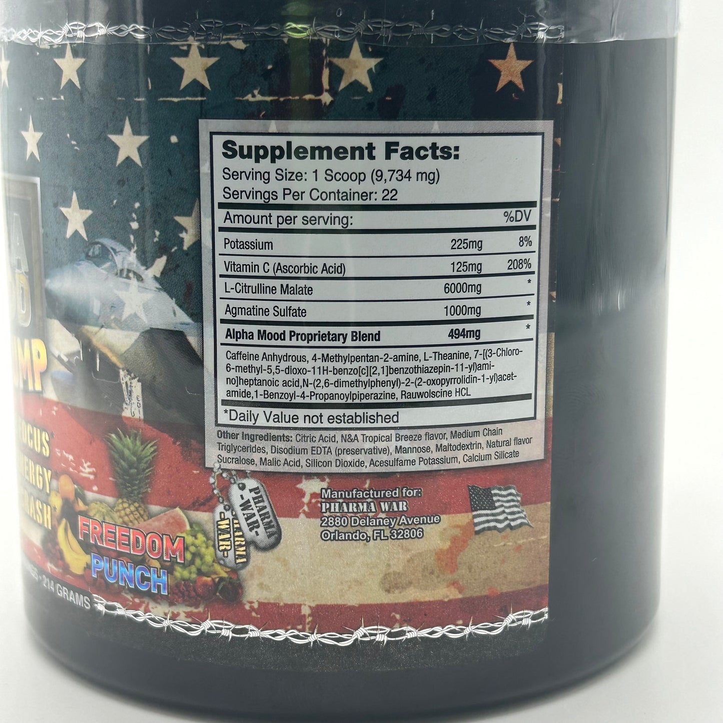 Pharma War “Alpha Mood Pump” Nootropic Pre Workout